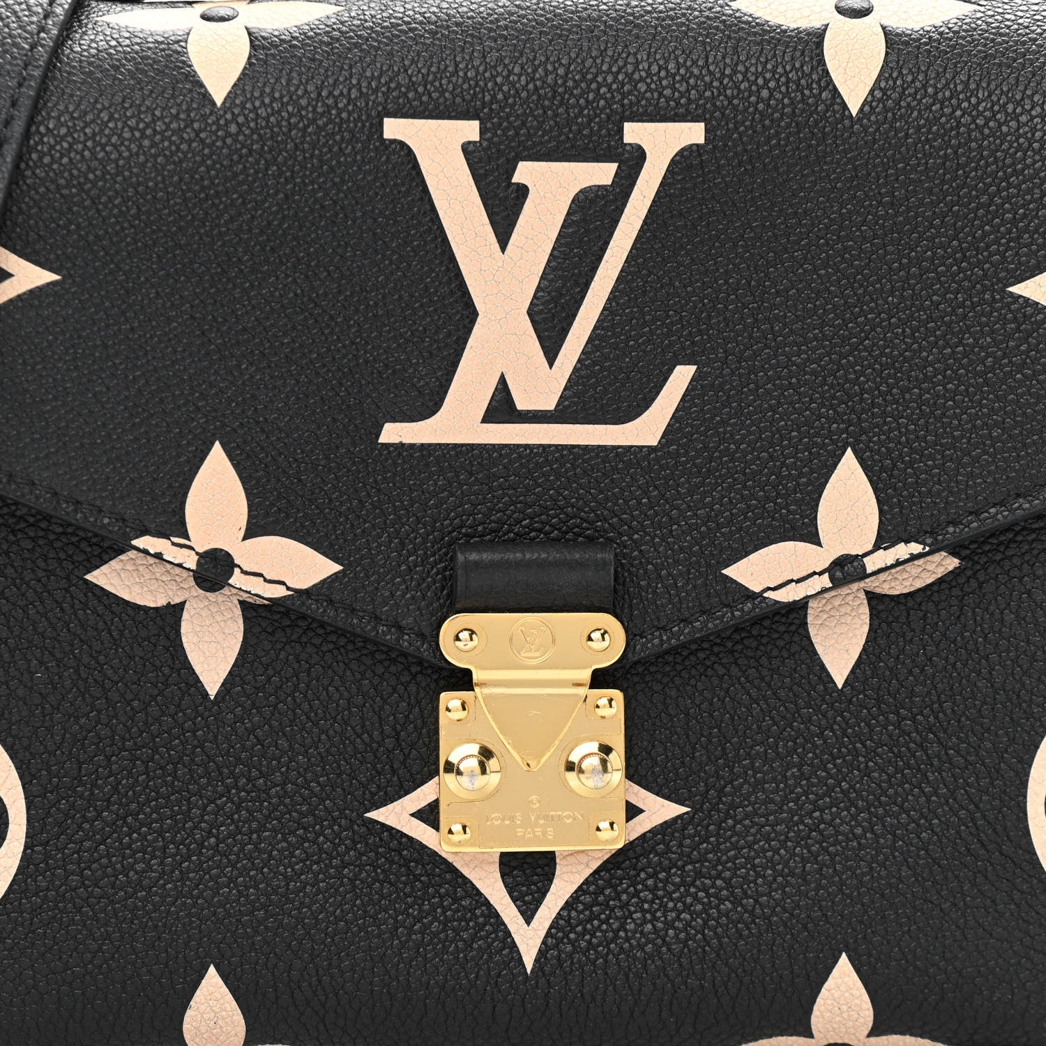 Louis Vuitton Empreinte Monogram Giant Pochette Metis Black Beige 8 of 12