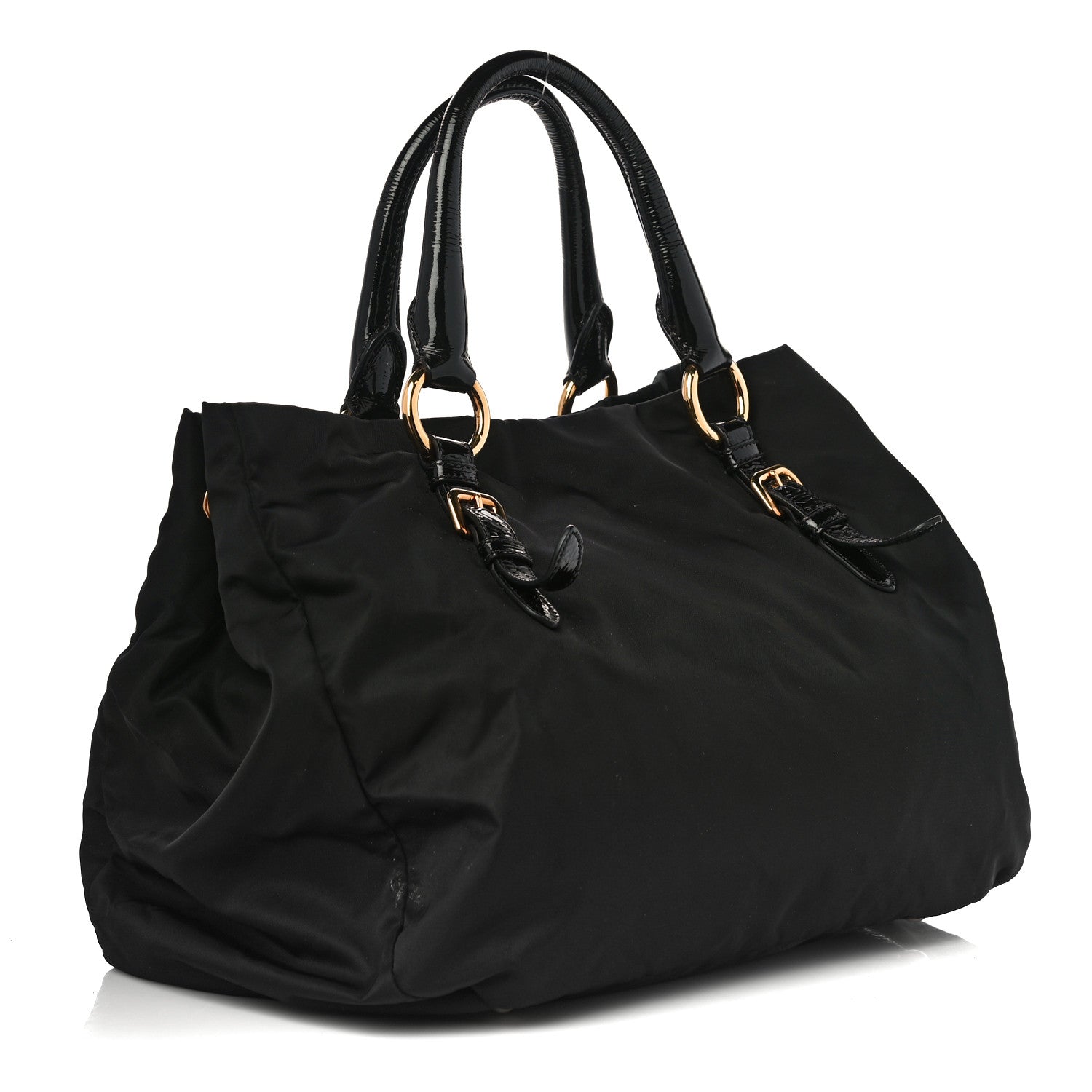 Prada Tessuto Nylon Pietre Jeweled Tote Black 2 of 9