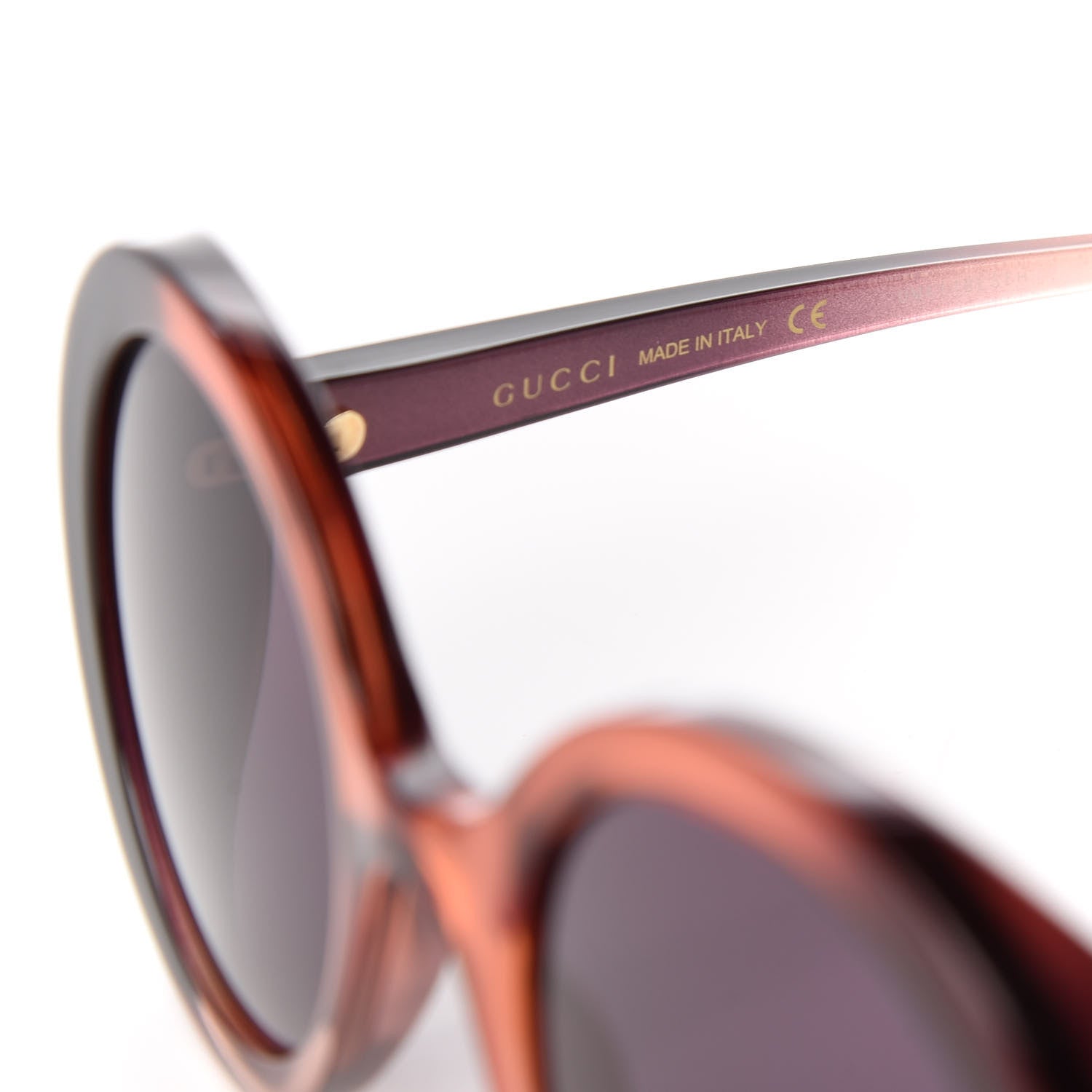 Gucci Round Sunglasses GG0367S Purple Red 6 of 6