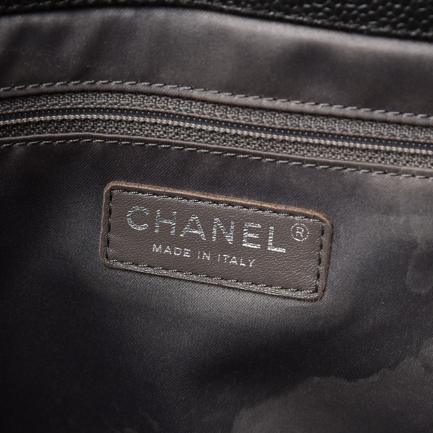 Chanel Caviar Quilted XL Grand Shopping Tote GST Dark Grey 6 of 14