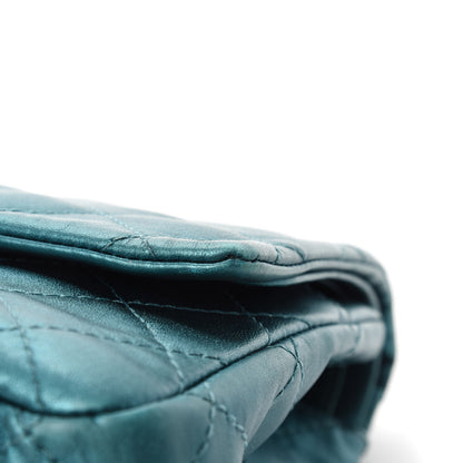 Chanel Metallic Calfskin Quilted 2.55 Reissue 227 Flap Turquoise 9 of 14