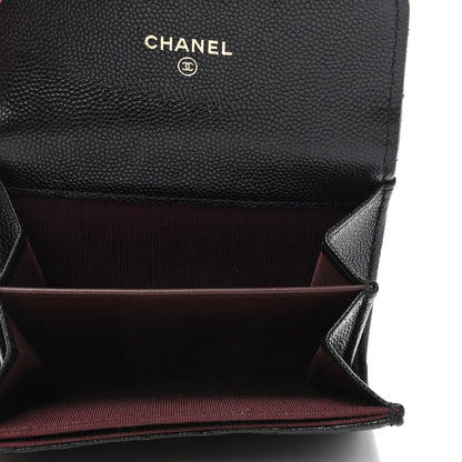 Chanel Caviar Quilted Flap Card Holder Wallet Black 4 of 4