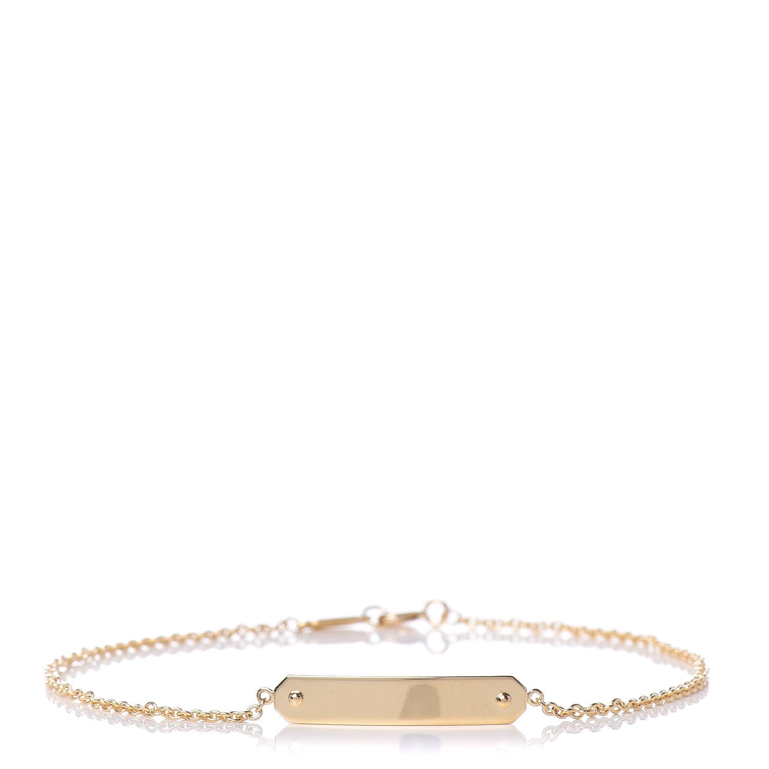 Tiffany 18K Yellow Gold Small Tag Chain Bracelet 1 of 6