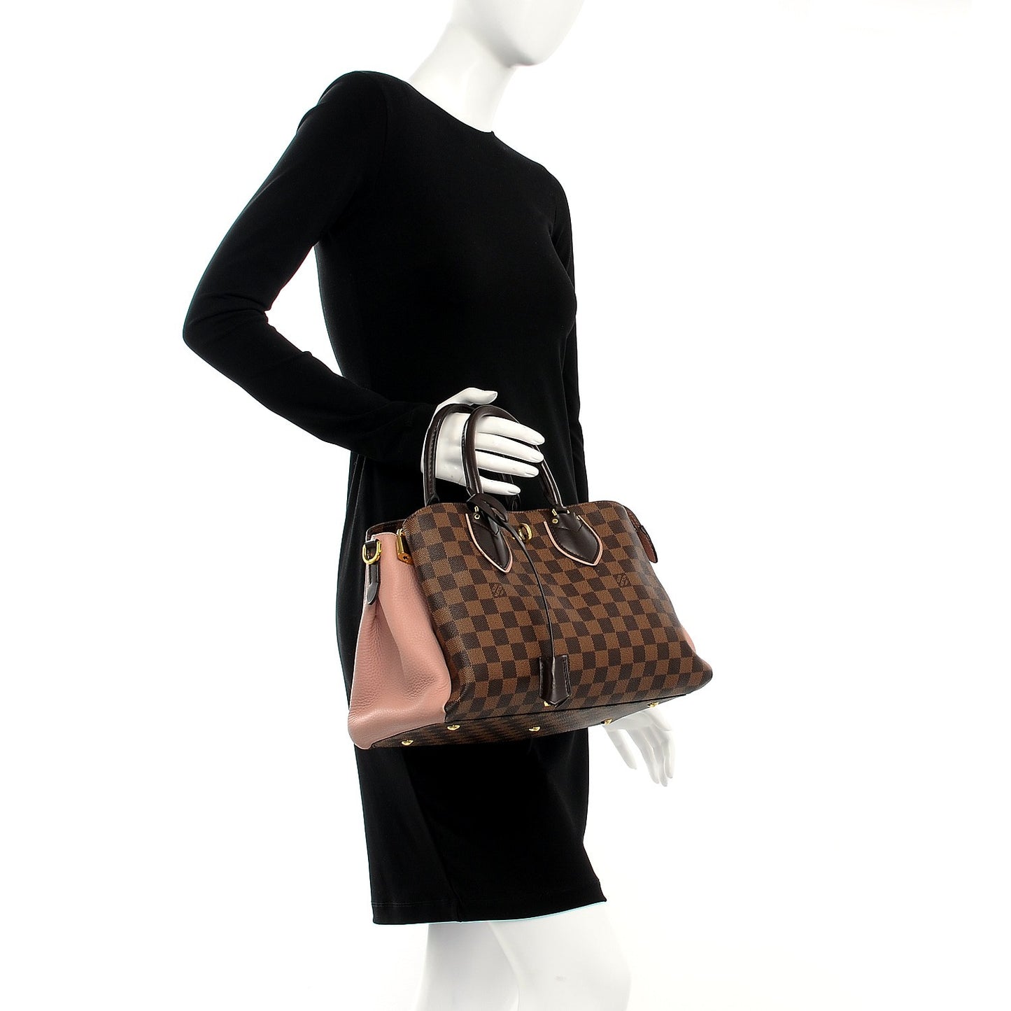 Cuir Taurillon Damier Ebene Normandy Magnolia