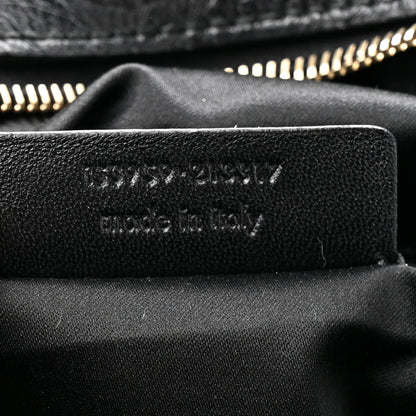 Saint Laurent Calfskin Snakeskin Embossed Oversized Muse Black 7 of 12