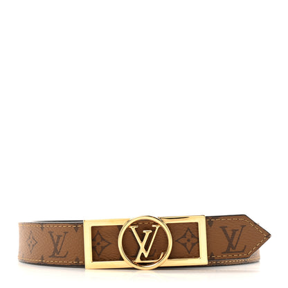 Louis Vuitton Monogram 25mm Dauphine Reversible Belt 85 34 Tan 1 of 5