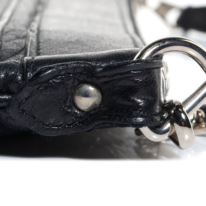 Balenciaga Chevre Giant 21 Silver Hardware Flat Handle Clutch Black 9 of 11