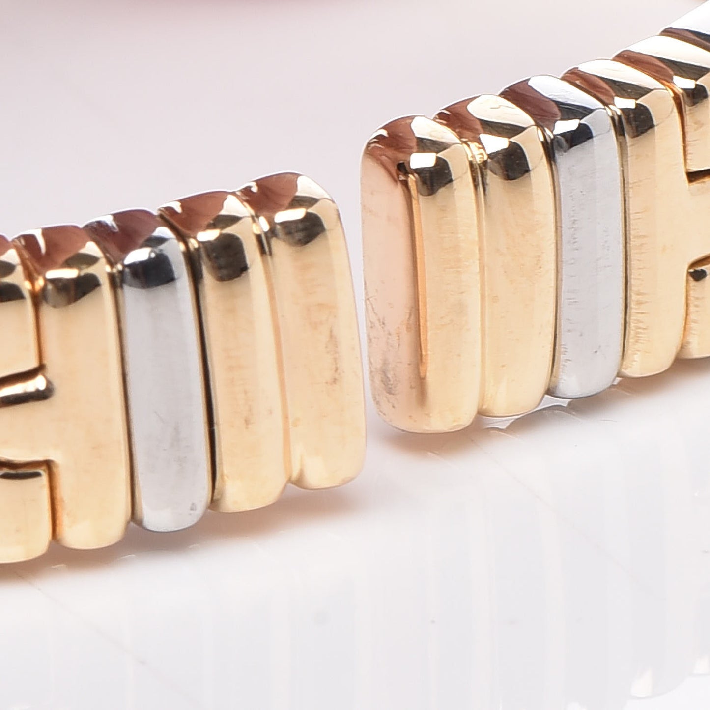 18K Yellow Gold Stainless Steel 10mm Parentesi Cuff Bracelet