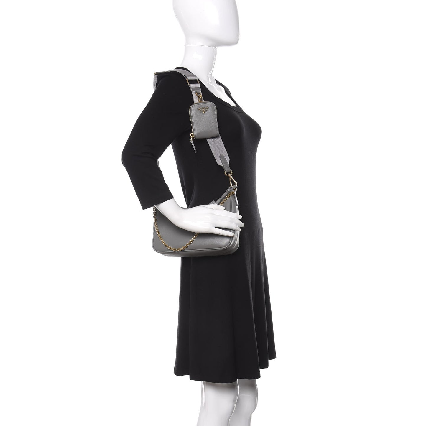 Saffiano Re-Edition 2005 Shoulder Bag Marmo