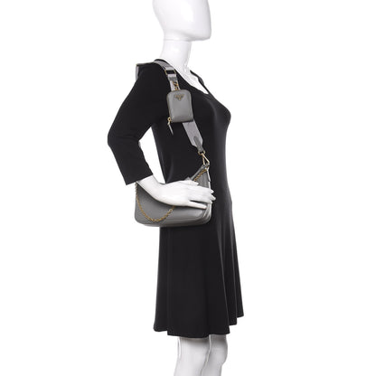 Prada Saffiano Re-Edition 2005 Shoulder Bag Marmo 2 of 10