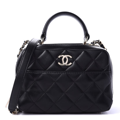 Chanel Lambskin Quilted Small Trendy CC Bowling Bag Black 1 of 12