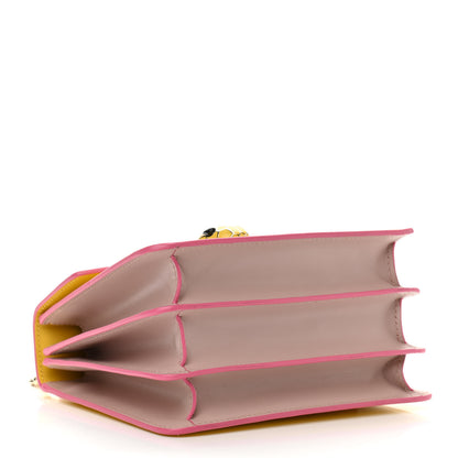 Bulgari Calfskin Serpenti Forever Top Handle Yellow 4 of 12