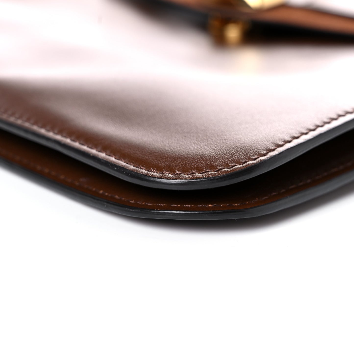 Calfskin Suede Medium C Shoulder Bag Sharp Brown