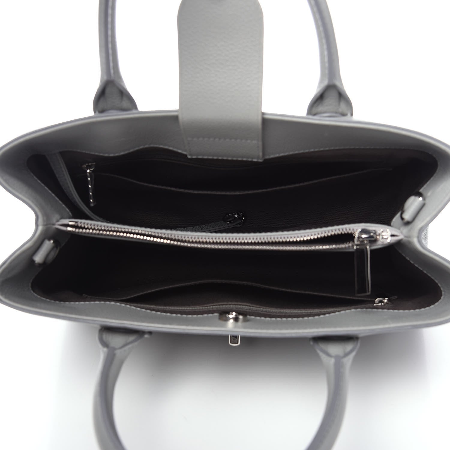 Chanel Grained Calfskin Small Neo Executive Shopper Tote Grey 4 of 8