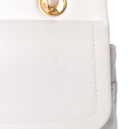 Chanel Lambskin Quilted Medium Double Flap White 11 of 20