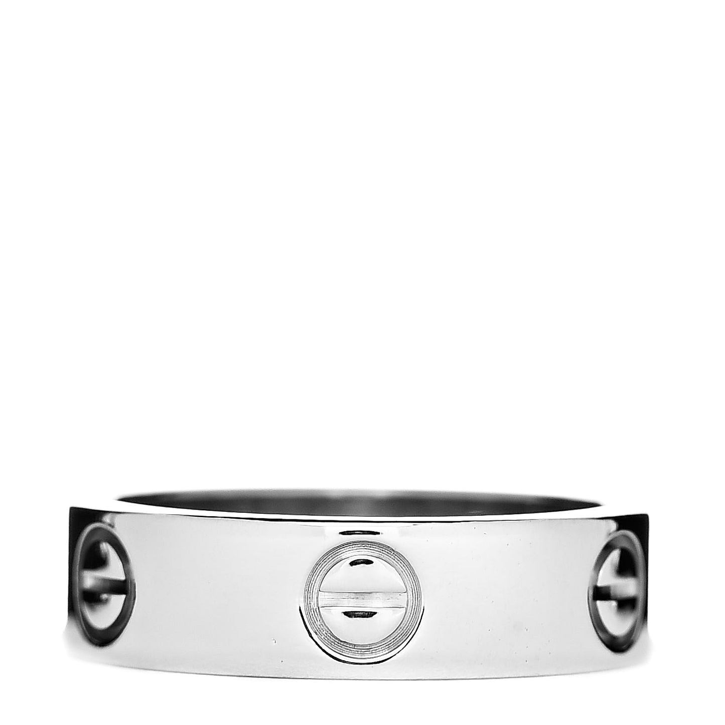 18K White Gold 5.5mm LOVE Ring 55 7.25