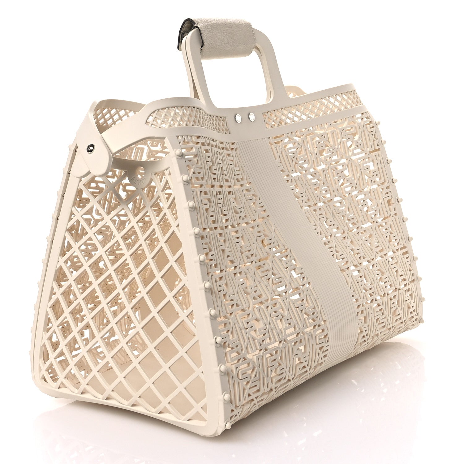 Fendi Recycled Plastic Basket Forty8 Satchel White 3 of 12