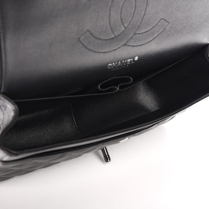 Chanel Crumpled Calfskin Quilted Jumbo Double Flap So Black 5 of 7