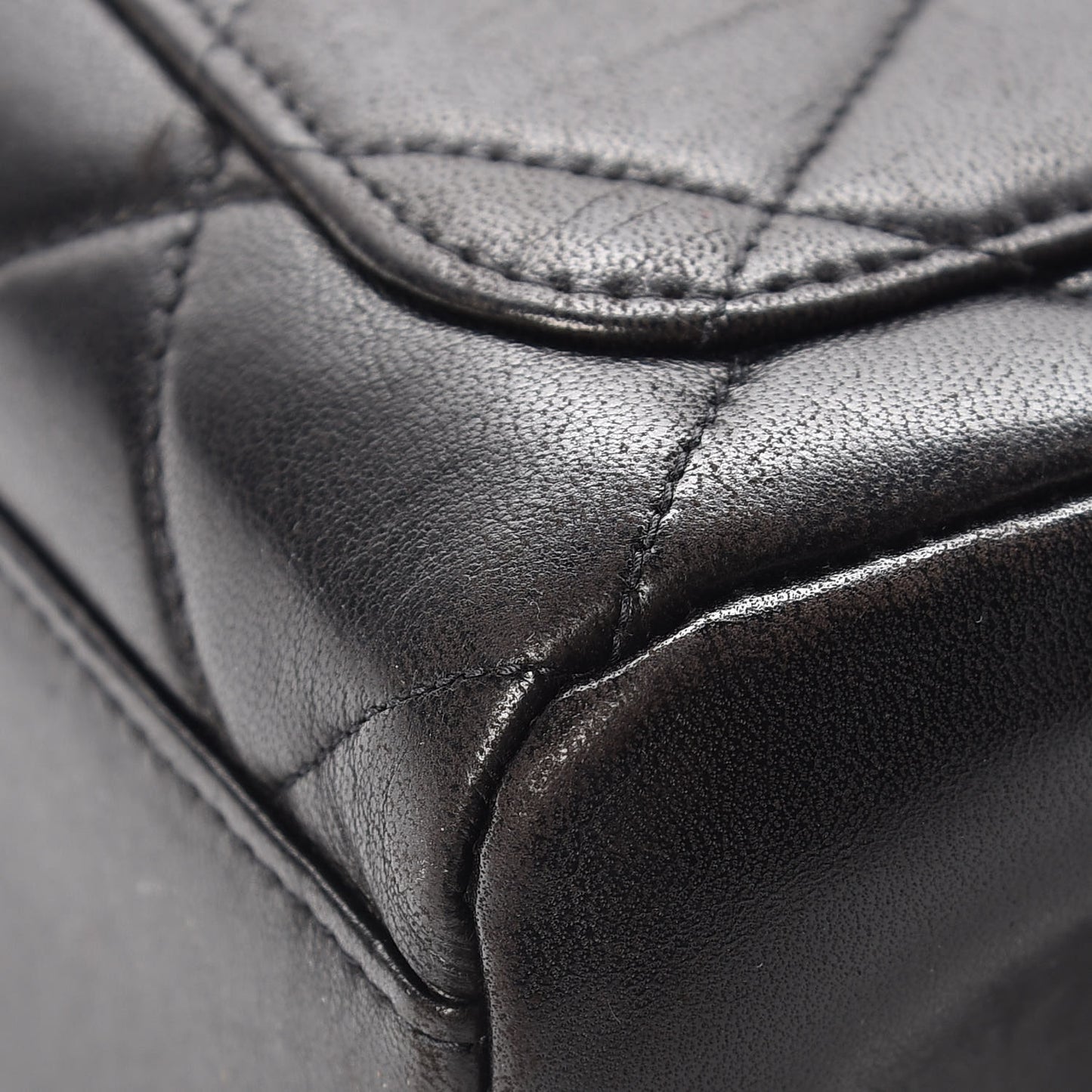 Lambskin Quilted Shoulder Bag Black