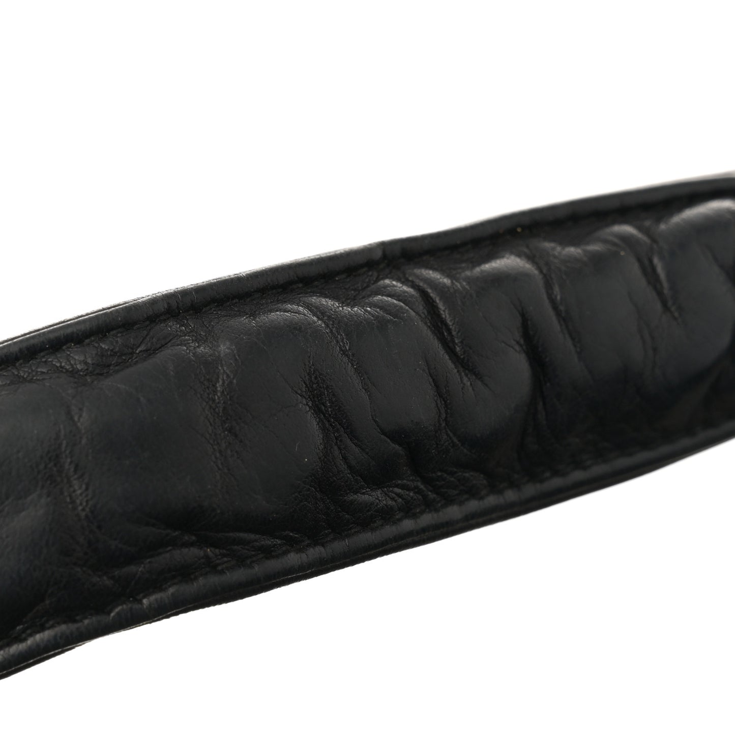 Lambskin Quilted Shopping Tote Black