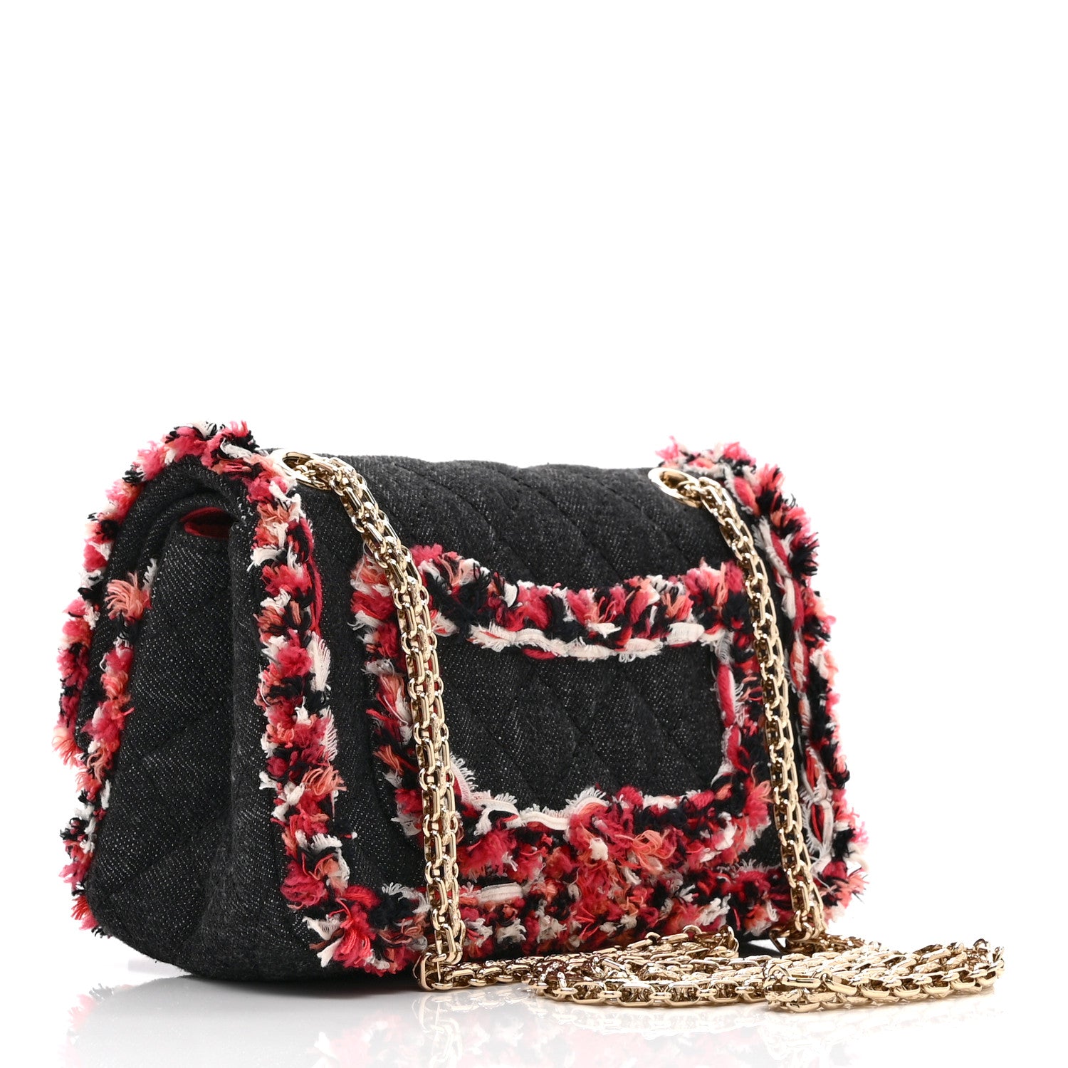 Chanel Denim Tweed 2.55 Reissue 224 Flap  Black 3 of 10
