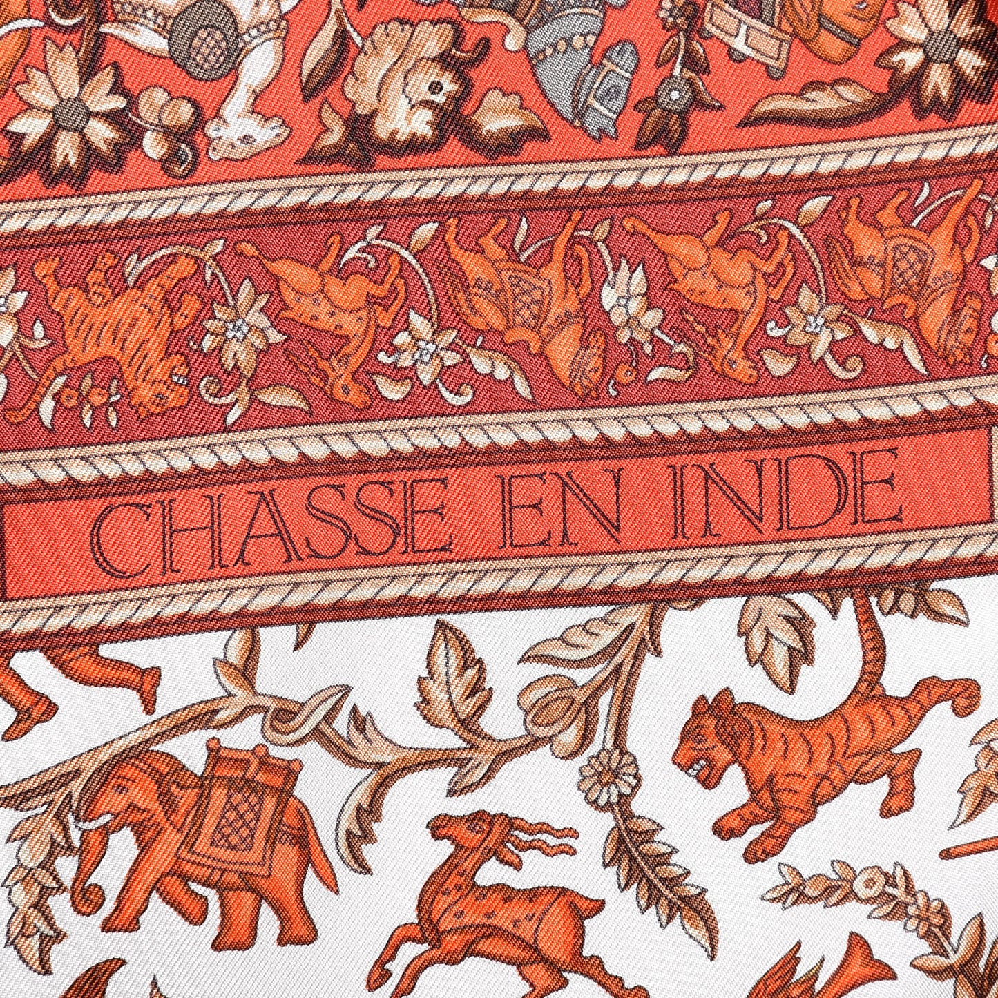 Silk Chasse En Inde Scarf 90