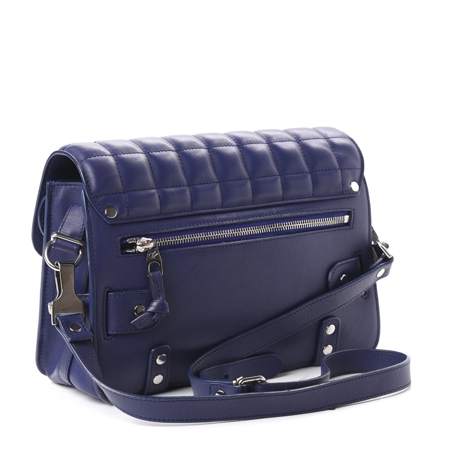 Lambskin Quilted PS11 Classic Shoulder Bag Purple