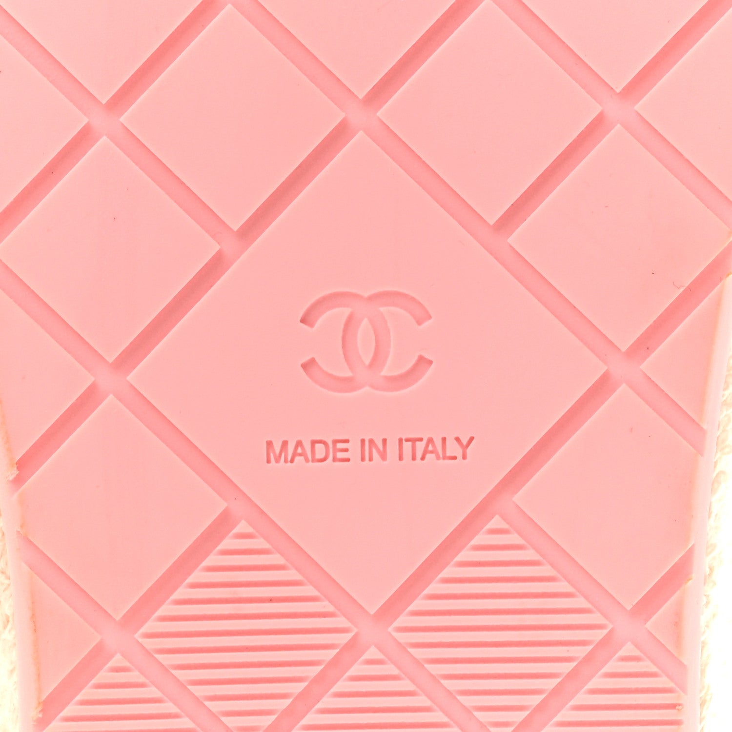 Chanel Terry Cloth CC Wedge Sandals 38 Pink 8 of 9