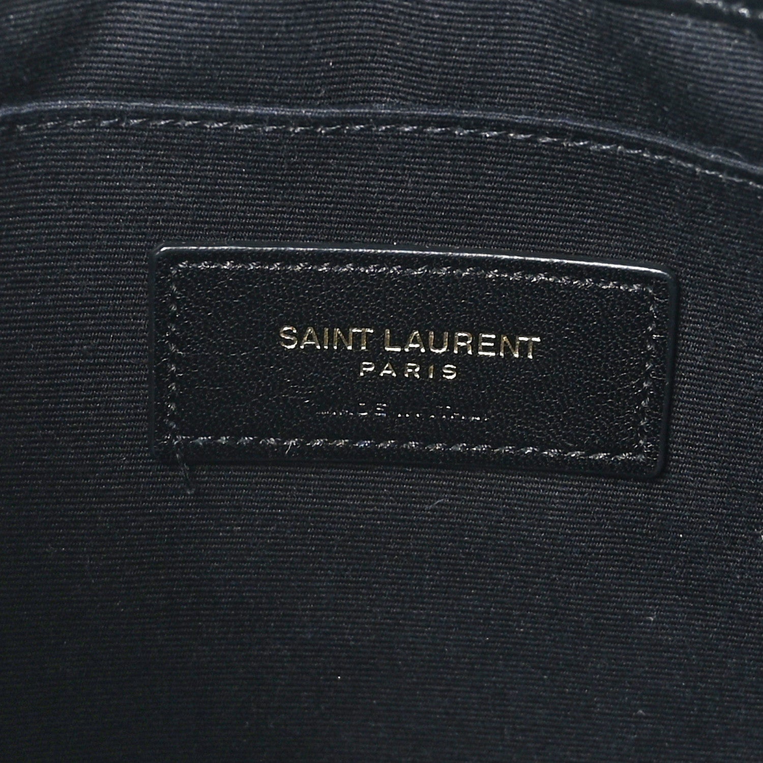 Saint Laurent Calfskin Matelasse Chevron Monogram A5 Wristlet Black 6 of 9