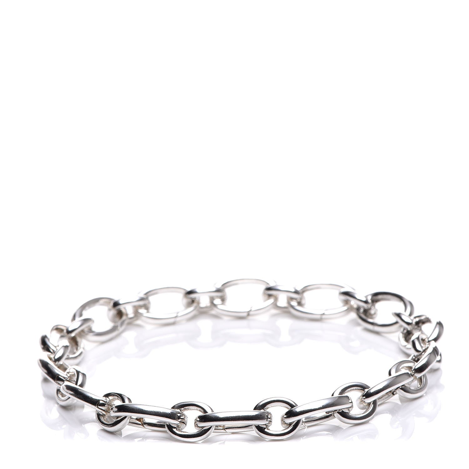 Tiffany Sterling Silver Oval Clasping Link Bracelet 1 of 5