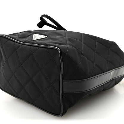 Prada Tessuto Nylon Quilted Drawstring Bucket Bag Black 10 of 10