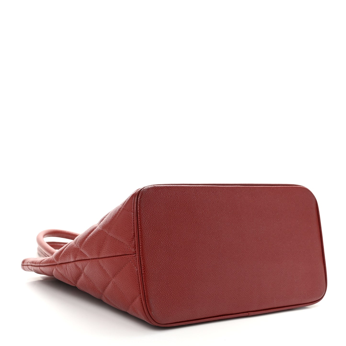 Caviar Quilted Medallion Tote Bordeaux