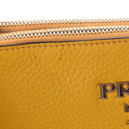 Prada Vitello Phenix Double Zip Crossbody Bag Soleil 8 of 9