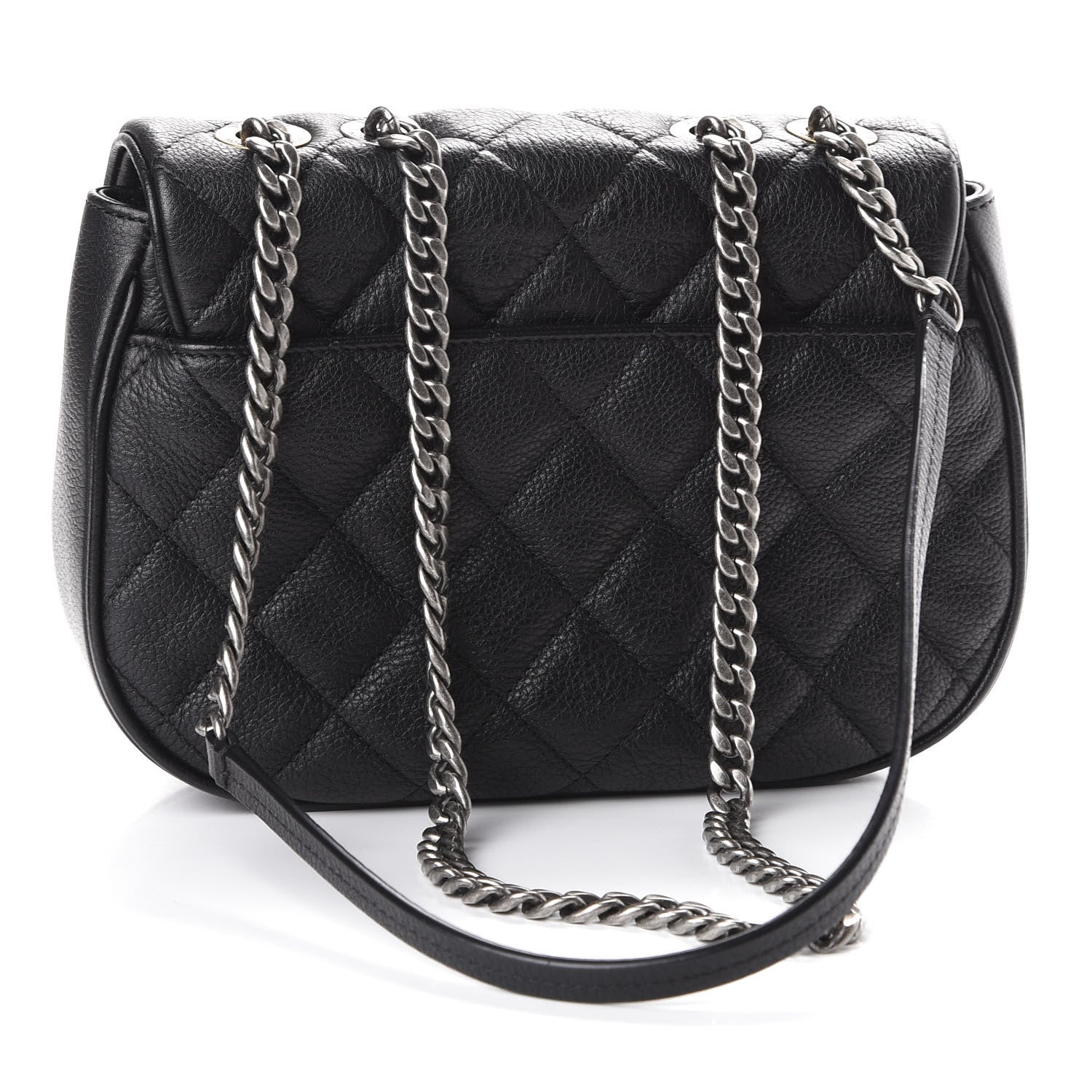 Chanel Calfskin Quilted Small Casual Pocket Messenger Flap Black 2 of 9