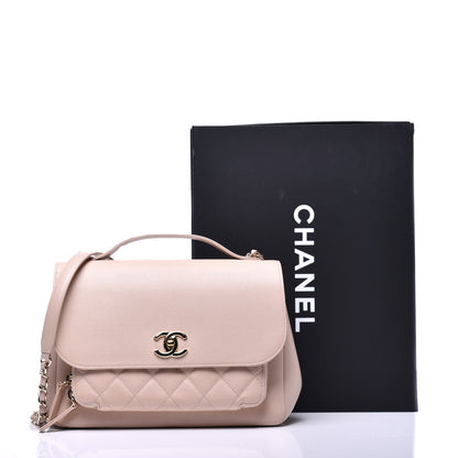 Chanel Caviar Quilted Large Business Affinity Flap Beige 10 of 12