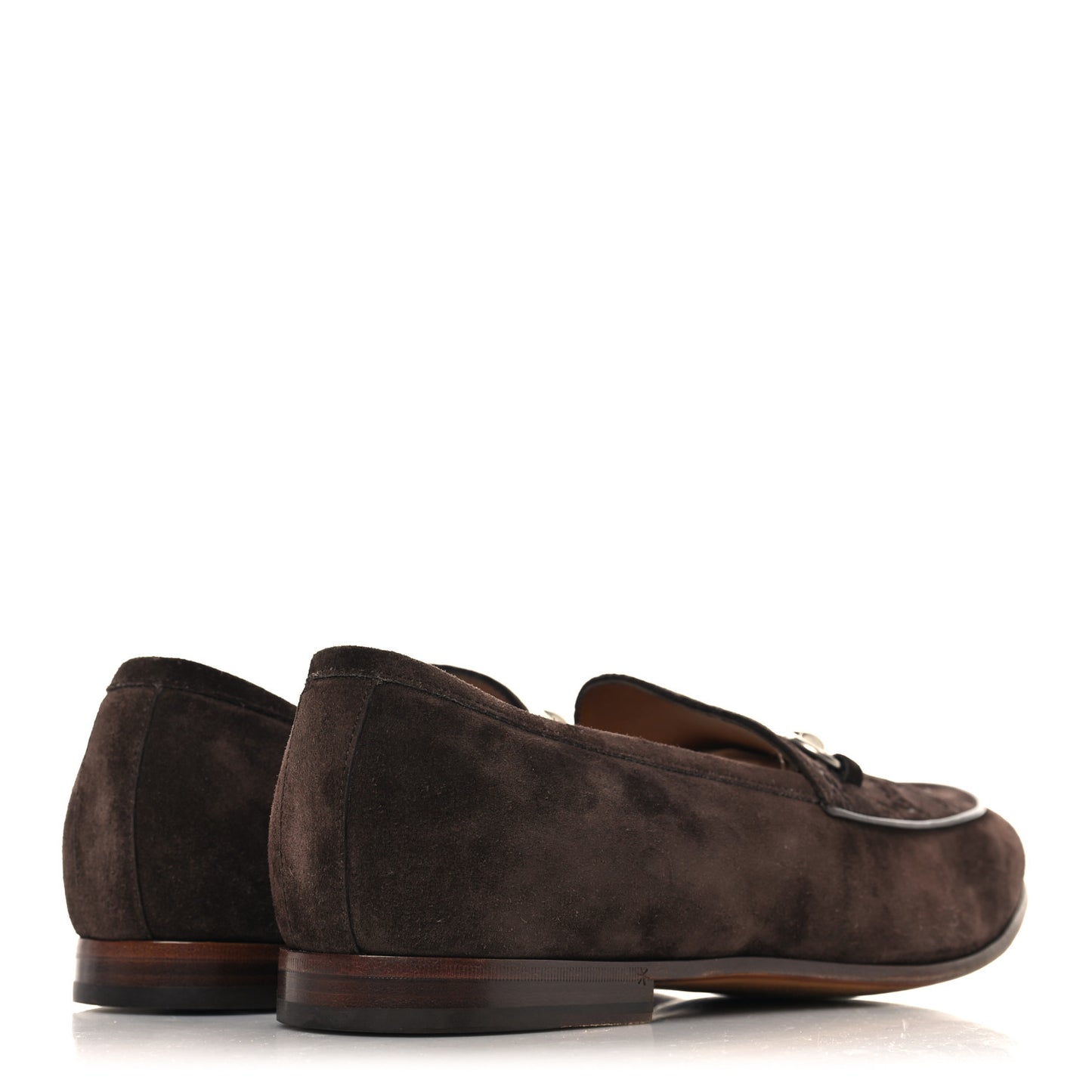Luxury Suede GG Monogram Horsebit Mens Jordy Loafers 12 Night Cocoa