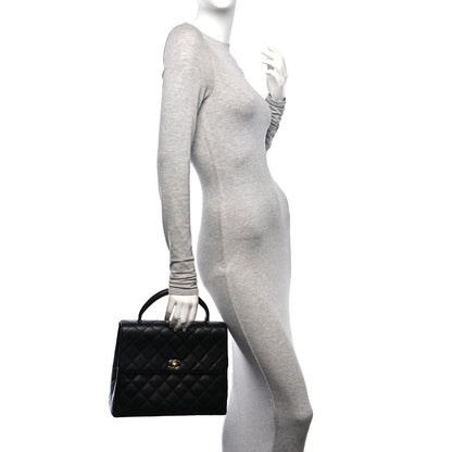 Chanel Caviar Quilted Jumbo Kelly Flap Black 2 of 11