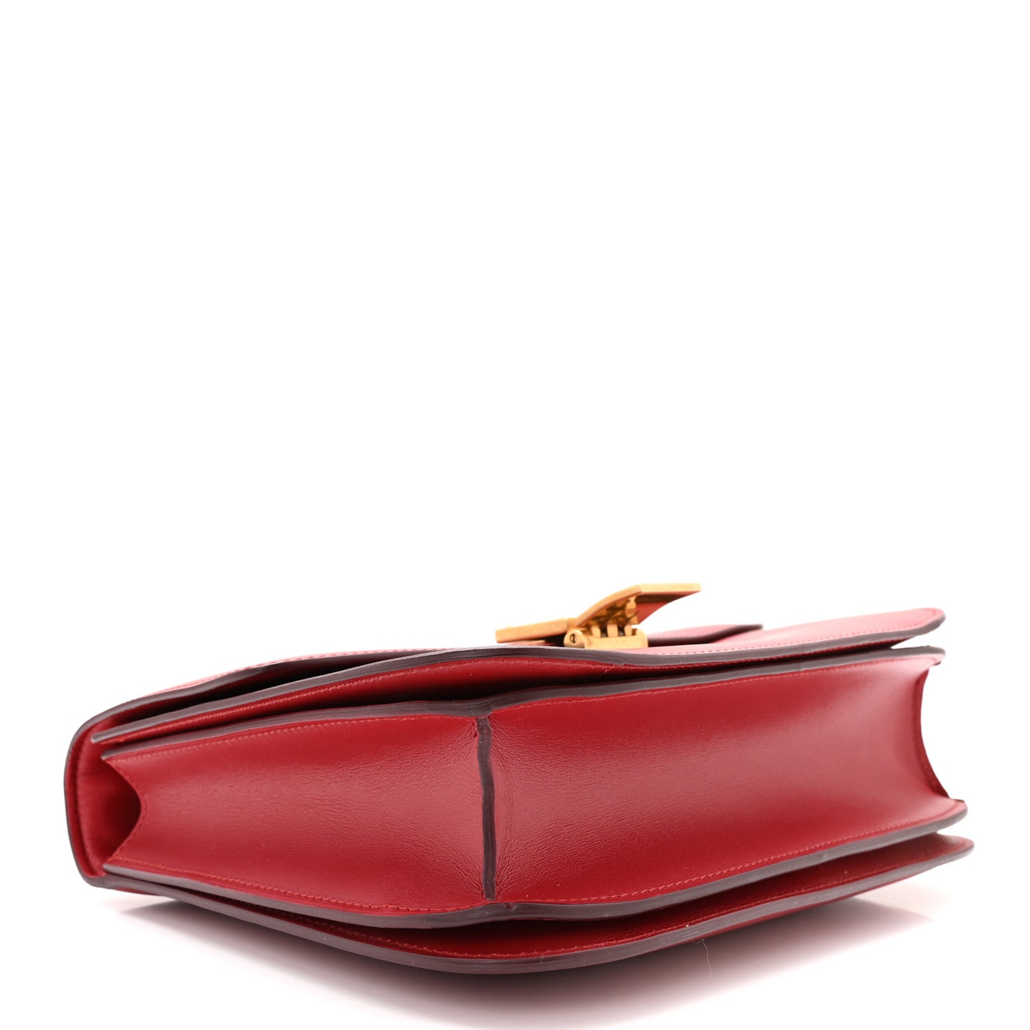 Box Calfskin Medium Classic Box Flap Bag Red