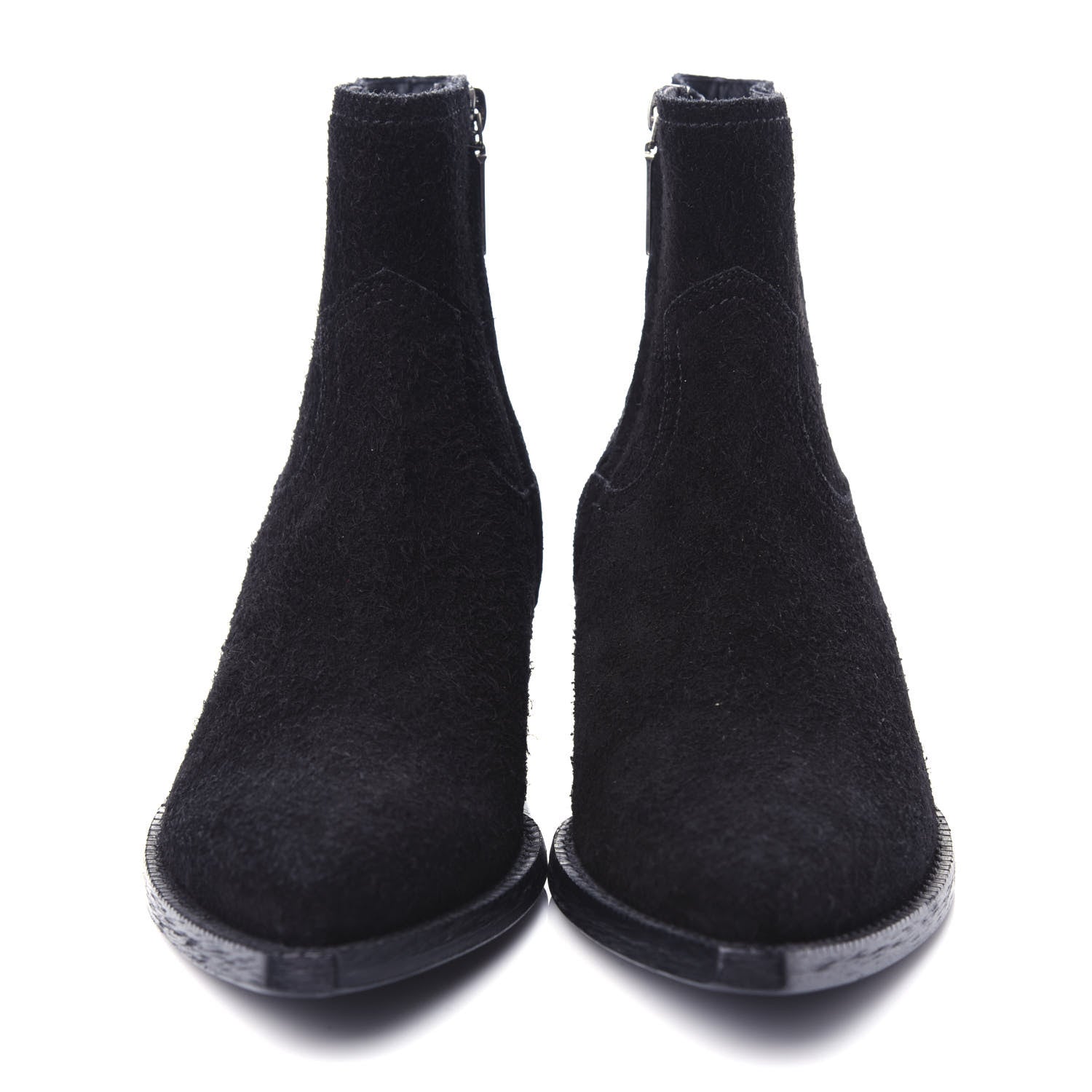 Saint Laurent Suede Lukas Ankle Boots 38 Black 2 of 10