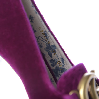 Gucci Softy Velvet GG Victoire 55mm Loafer Pumps 35 Fucsia 9 of 10