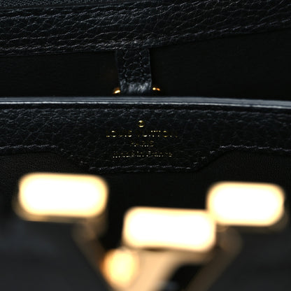 Louis Vuitton Taurillon Studded Capucines PM Black 5 of 6