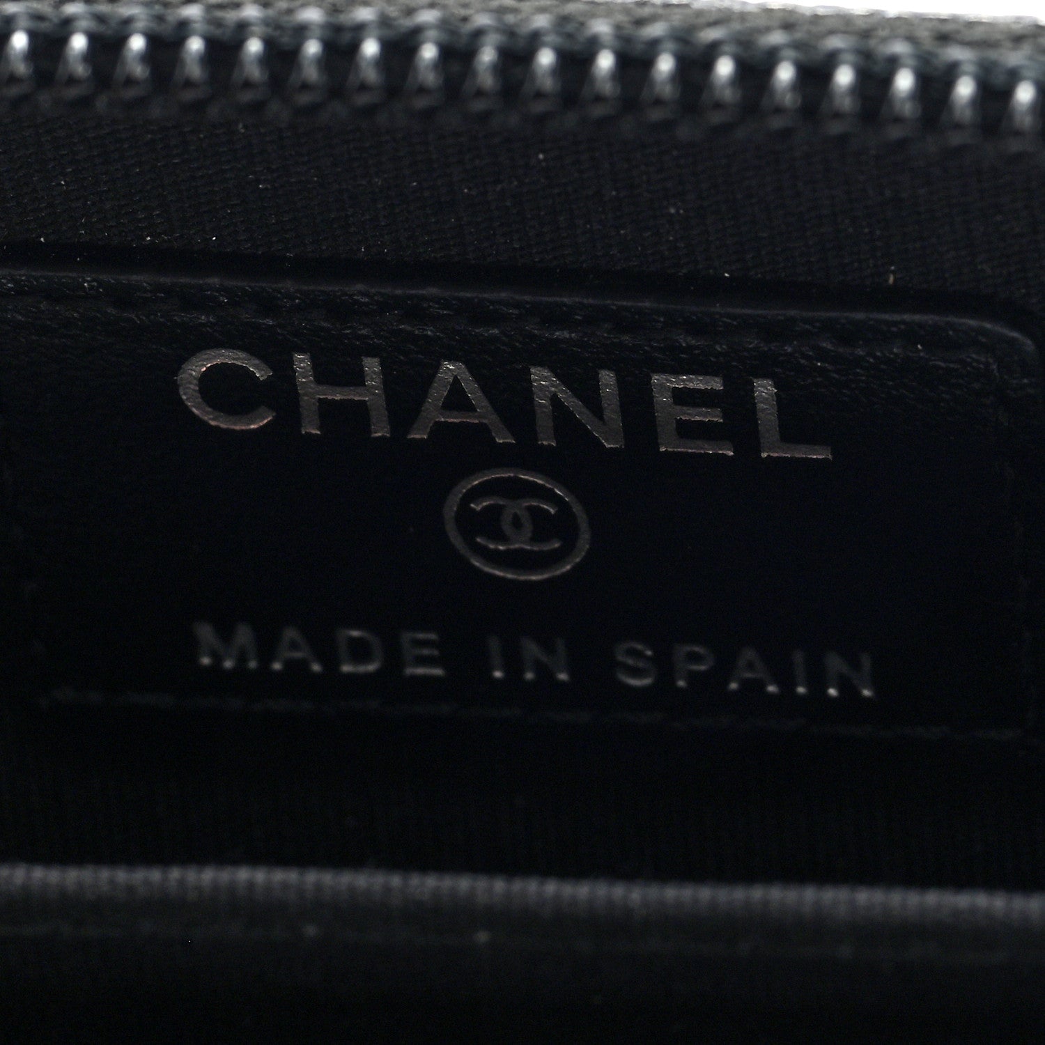 Chanel Caviar Quilted Boy Zip Around Coin Purse Wallet Black 6 of 7