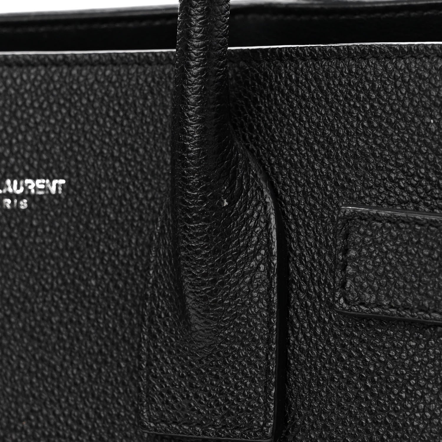 Saint Laurent Grained Calfskin Baby Sac De Jour Black 11 of 13