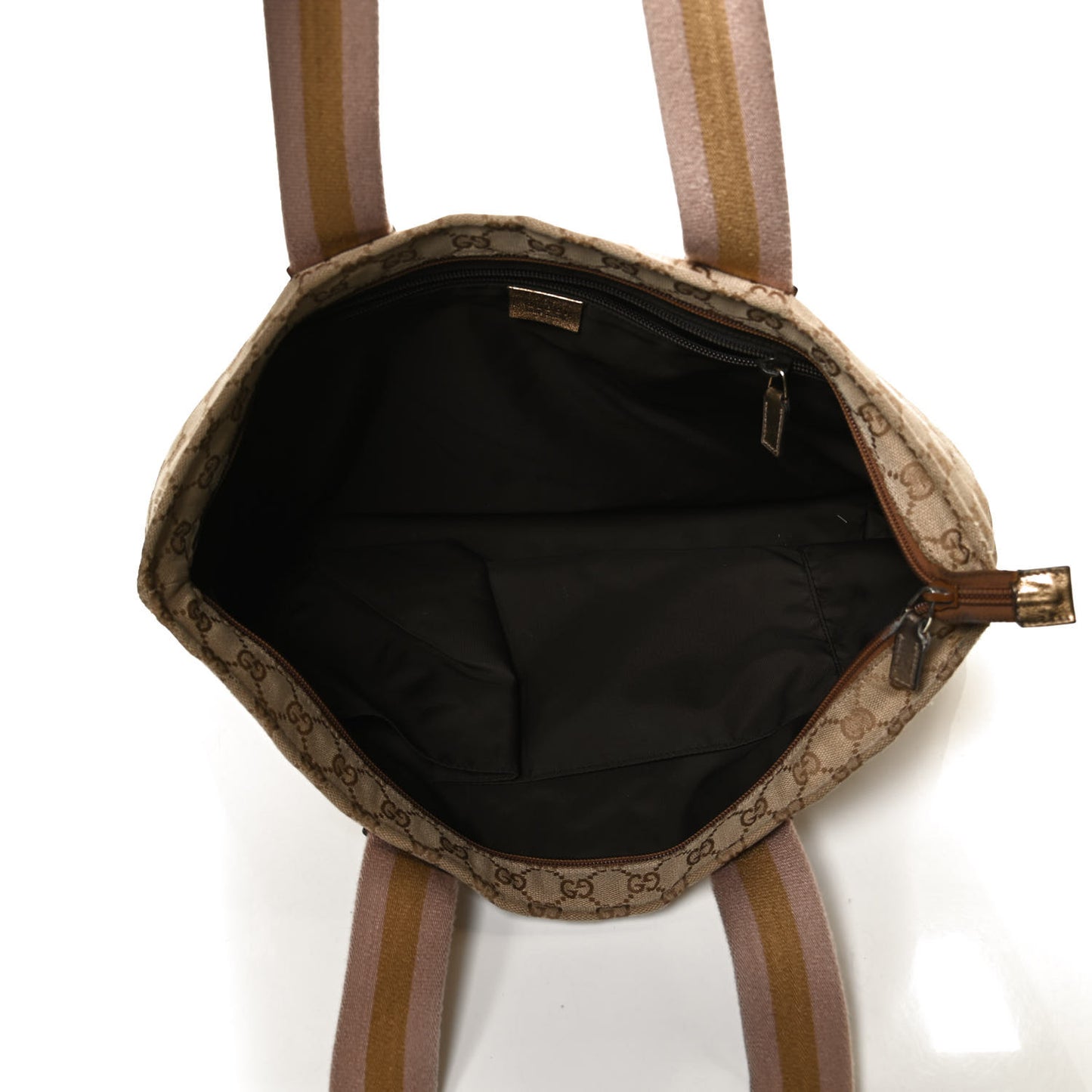Monogram Web Large Diaper Tote Bronze