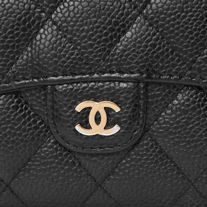 Chanel Caviar Quilted Compact Flap Wallet Black 9 of 15