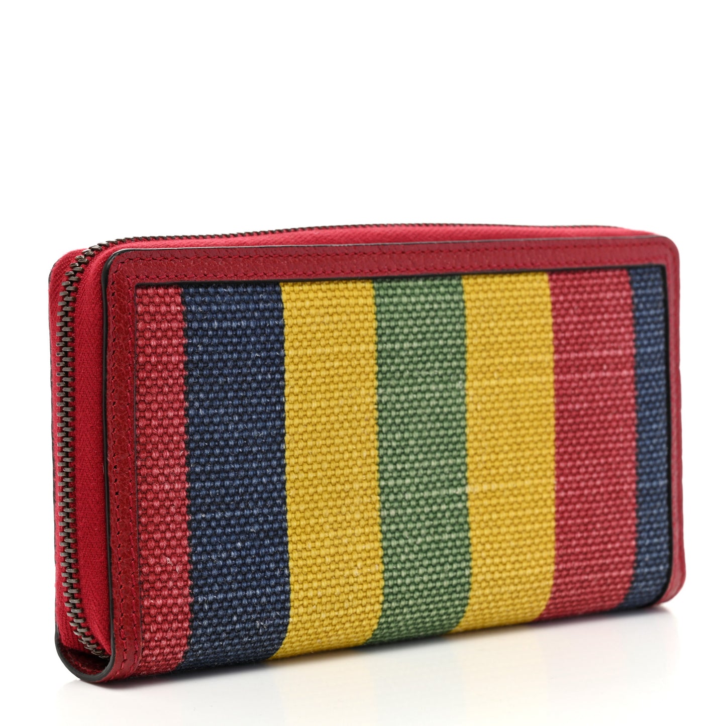 Canvas Marley Stripe Script Logo Gucci 100 Zip Around Wallet Multicolor