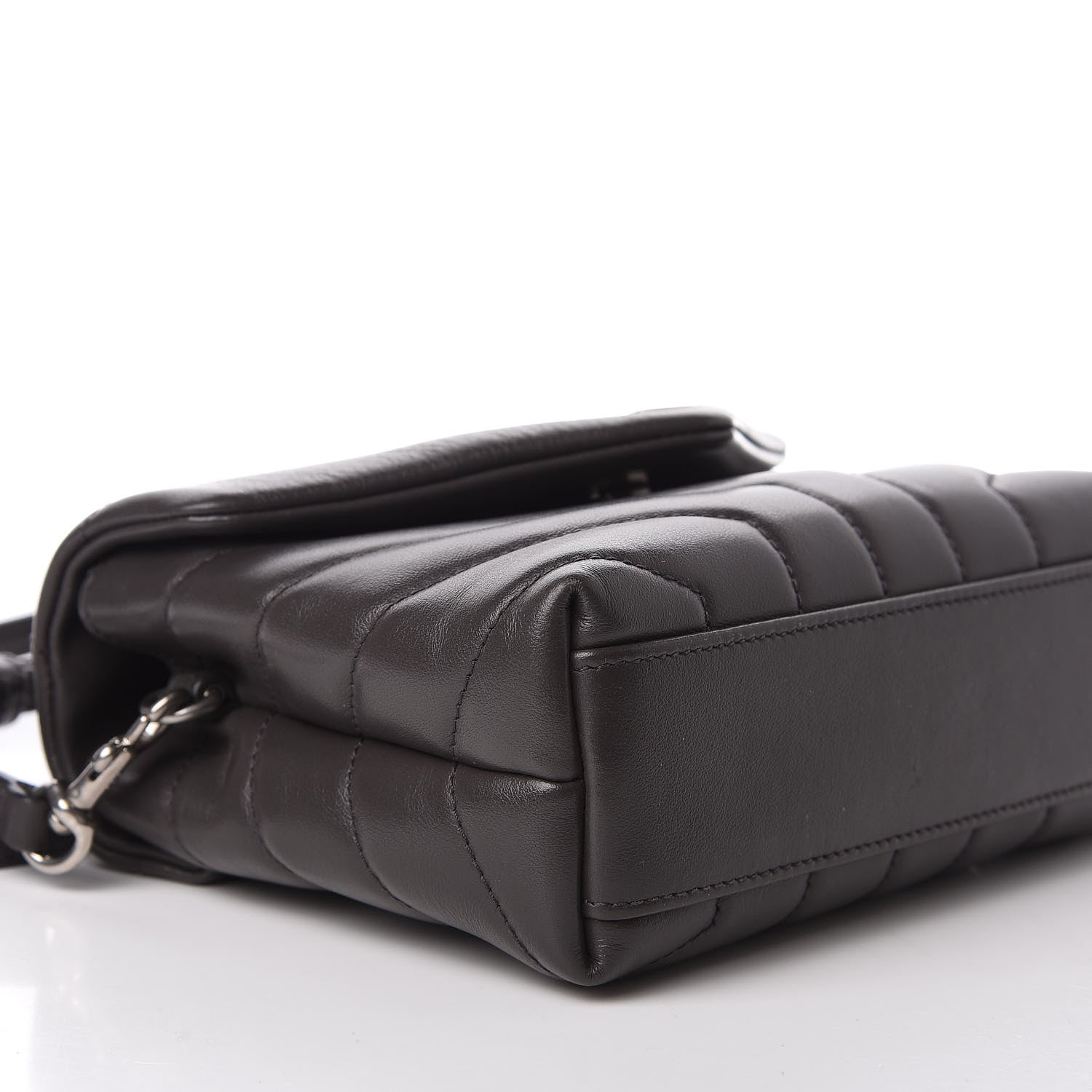 Saint Laurent Calfskin Y Quilted Monogram Toy Loulou Crossbody Bag Earth 6 of 10