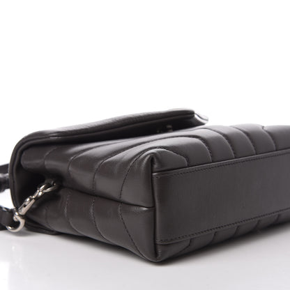 Saint Laurent Calfskin Y Quilted Monogram Toy Loulou Crossbody Bag Earth 6 of 10