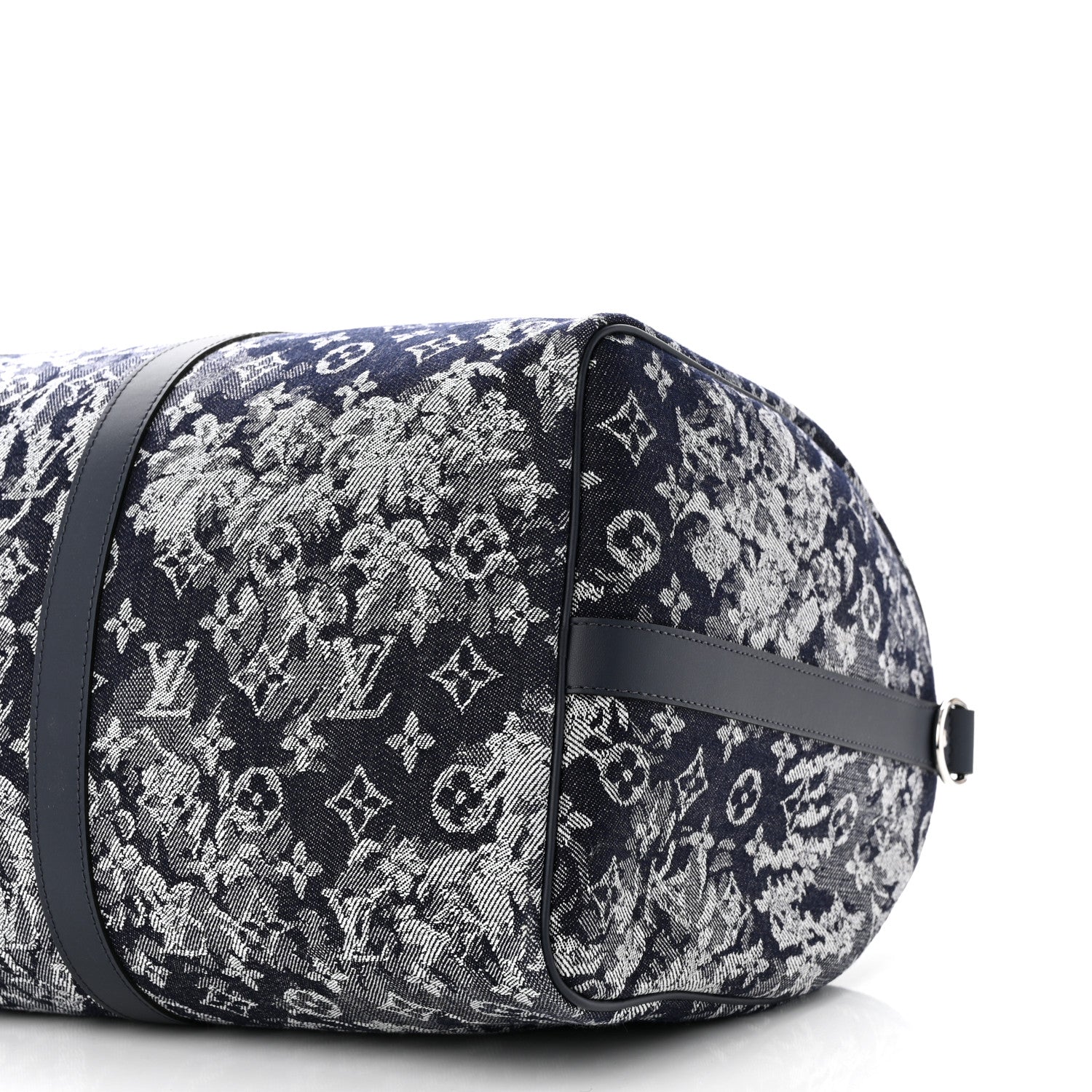 Louis Vuitton Monogram Tapestry Keepall Bandouliere 50 Bleu 10 of 10