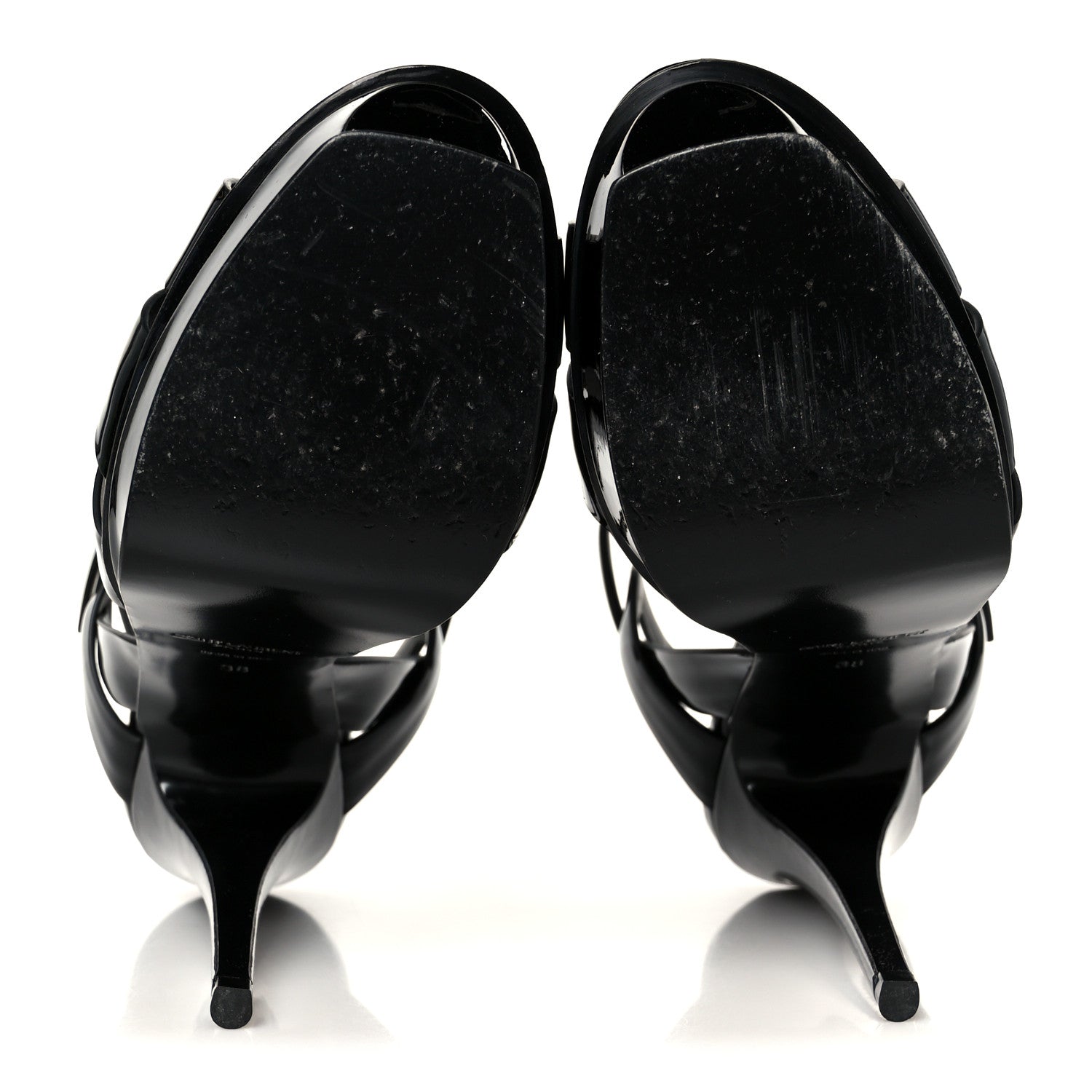 Saint Laurent Patent Tribute 105 Platform Sandals 38 Black 6 of 10
